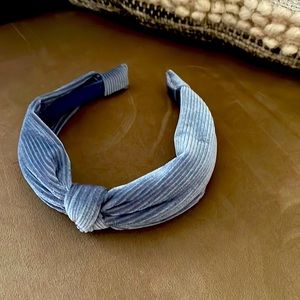 Blue velvet headband